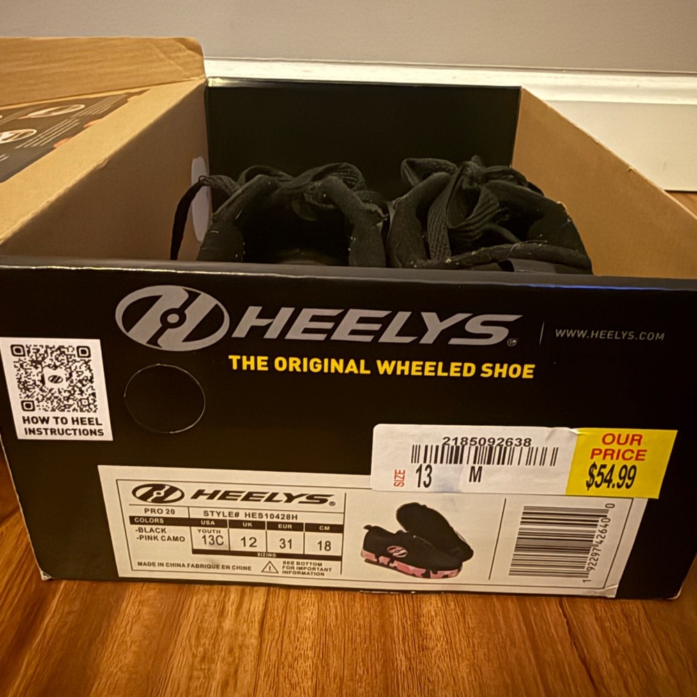 Heelys Black Wheeled Sneakers for Kids